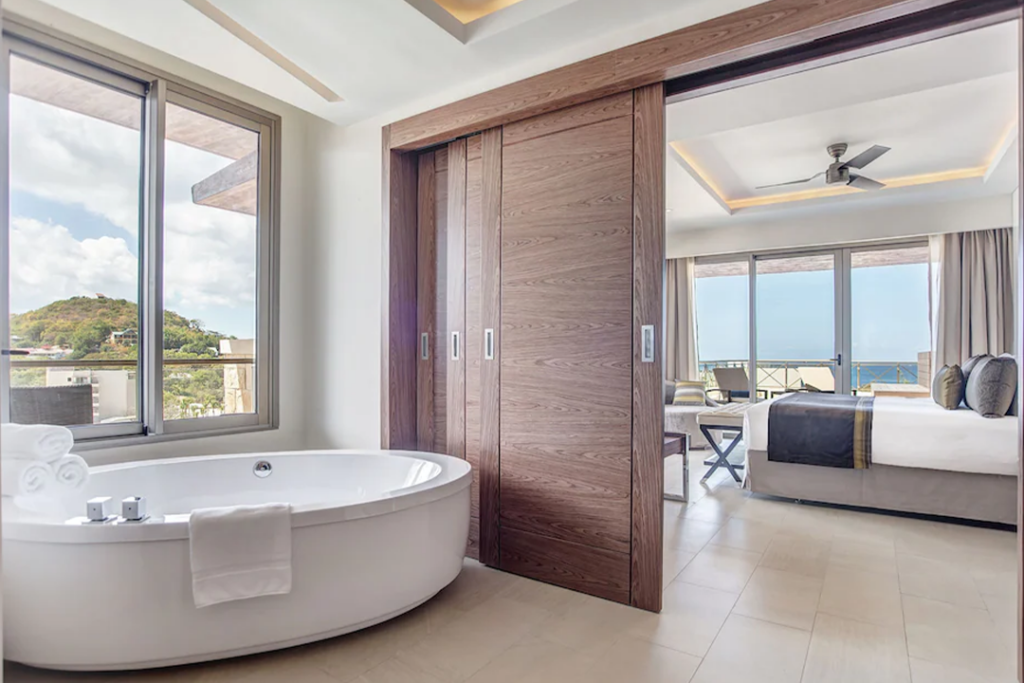 In room jacuzzi at the Hideaway at Royalton Saint Lucia